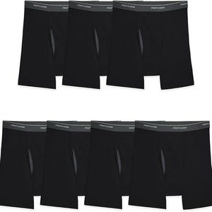 NWT 7 PACK Fruit of the Loom Men's Coolzone Boxer Briefs Black